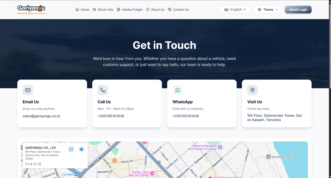 Gari Yangu Automotive Website screenshot 4