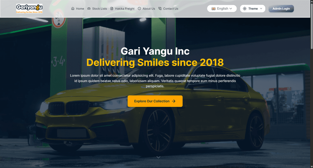 Gari Yangu Automotive Website screenshot 3