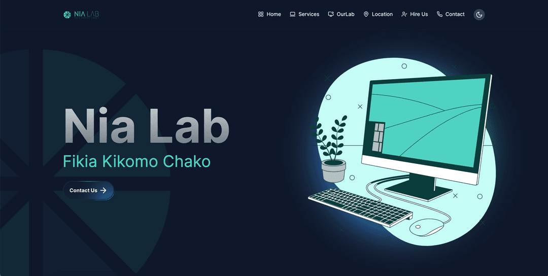 Nia Lab Tanzania — Landing Page screenshot 1
